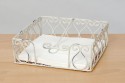 White distressed napkin holder
